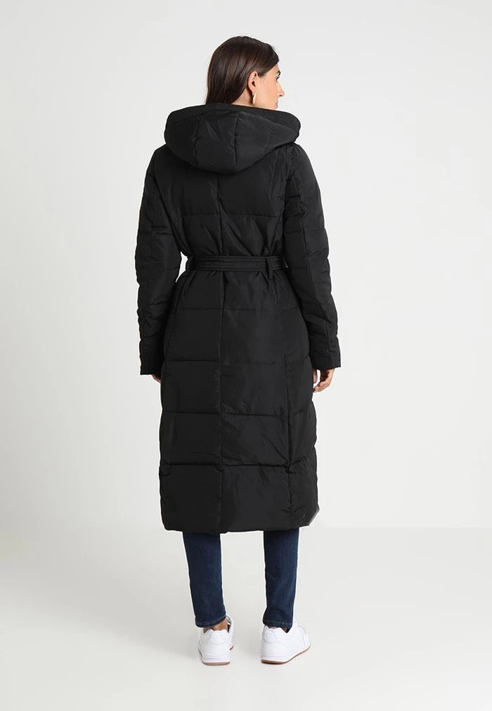 Manteau ANNA FIELD Anna Field Long Coat With Hood Noir Femme | BUJ-2826181